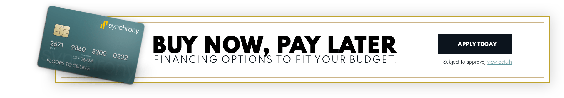 Buy now pay later | RDC Renovations